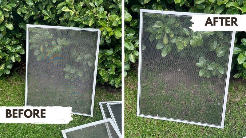 Professional screen washing results